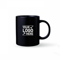 Offre Spéciale – Tasse Noire Mate 11oz Personnalisable en Porcelaine Fine, Mug en Céramique avec Logo de Marque Imprimé pour Cadeau Promotionnel
