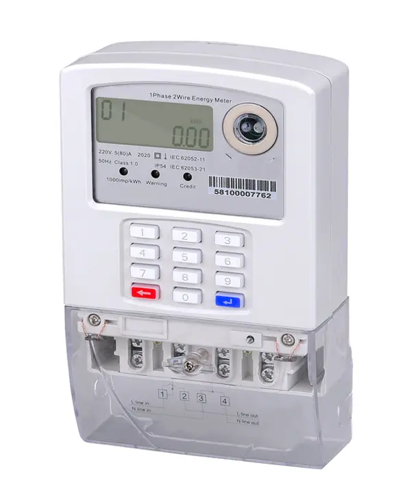 220V 5/60A Sts Eenfase Prepaid Power Meter Toetsenbord Prepaid Digitale Alleen Lcd Display -25 Te + 50 0-999999.99 18 Maanden DDSY986