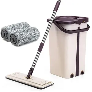 Hoge Kwaliteit Controle Gemakkelijk Gebruik Emmer En Zelf-Gewassen Magic Flat Cleaning Mop