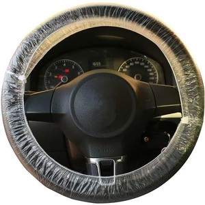 Ensemble de nettoyage en plastique PE transparent et durable pour l'intérieur de la voiture, accessoires jetables, 5 en 1, housse de siège de voiture, housse de <span class=keywords><strong>volant</strong></span> - Product Image 5