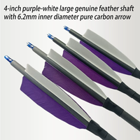 Flèches en carbone de qualité supérieure, fabriquées en carbone pur, pour arcs à poulies et arcs classiques, utilisées pour le tir à l'arc et la chasse en plein air
