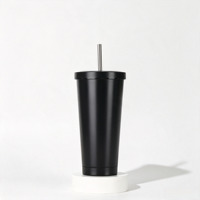 Gobelet isotherme en acier inoxydable 304, tasse à café et à eau à double paroi sous vide grande capacité, plusieurs options de couleurs