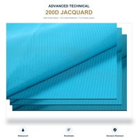 Tissu Oxford en polyester jacquard enduit de PU imperméable et résistant à l'abrasion 200D pour tissus de chaussures, sacs à dos et tentes de camping