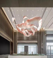 Bande lumineuse ultra-longue, flexible, mate, semi-opaque, lumineuse, style Song, esthétique, douce, en forme d'os de dragon, pour lustre de plafond