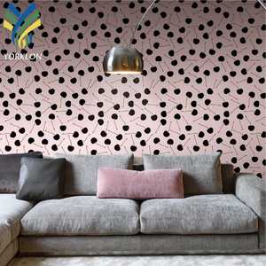 कस्टम गुलाबी चेरी पोलका डॉट्स मूरल वॉलपेपर बच्चों के लिए वाटरप्रूफ और एंटी-स्टैटिक बेबी वॉल पेपर - Product Image 3