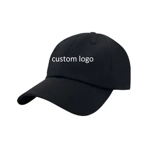 Wholesale 100% cotton material baseball cap with customer logo 3d embroidery in high quality fast ship low moq customization cap
