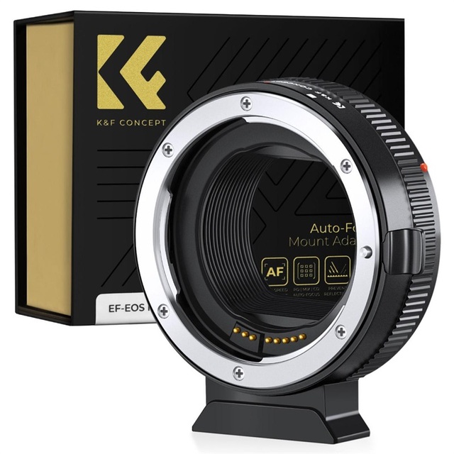 For Canon EF EF-S Lens and Canon EOS R Mount Cameras Auto Focus Lens Mount Adapter K&F EF to EOS R Adapter EF-EOSR KF06.520