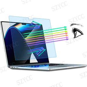 Layar cahaya biru komputer pelindung layar Laptop Monitor antisilau Film Anti cahaya biru untuk Macbook Pro 14.2 inci