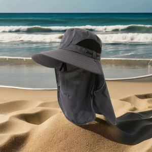 Chapeau de randonnée, de pêche, de camping et de voyage unisexe à large bord, avec rabat pour le cou, séchage rapide, protection solaire, imperméable, pour toutes les saisons, chapeau de pêcheur pour l'extérieur - Product Image 4