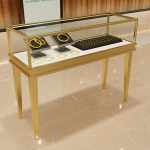 <span class=keywords><strong>Vitrine</strong></span> à bijoux en fer et verre avec éclairage LED Table de comptoir en métal pour <span class=keywords><strong>vitrine</strong></span> de magasin - Product Image 4