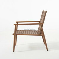 Chaise de loisirs en rotin brun de qualité supérieure - Design contemporain et élégant pour balcon extérieur, parc, villa et espaces intérieurs