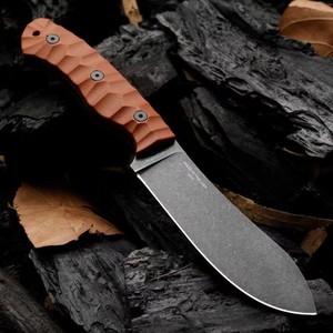 Couteau de jardin multifonctionnel ESEE-JG5 en acier inoxydable, finition délavée, personnalisable OEM, manche en bois, épaisseur 2,5 mm, garantie 1 an - Product Image 1