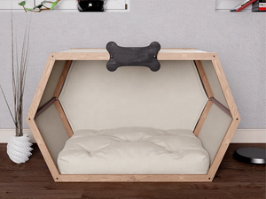 Doğal ahşap Pet mobilya sağlam ladin ahşap kapalı köpek evi yatak Pet ev ahşap köpek mobilya ev - Product Image 2