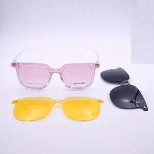 ECHA Vente en gros 26003 Lunettes de soleil multifonctionnelles à trois verres HD en nylon <span class=keywords><strong>Shadow</strong></span> TR90 pour hommes et femmes, monture de lunettes - Product Image 2