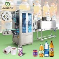 Machine d'étiquetage à manchon rétractable automatique pour bouteilles d'eau, type chaudière à vapeur, avec étiquetage minéral