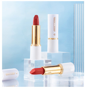 Vente en gros de rouge à lèvres à texture crème en 9 couleurs, velours, imperméable, brillant, pailleté, anti-adhésif, tube blanc doux, cosmétiques - Product Image 6