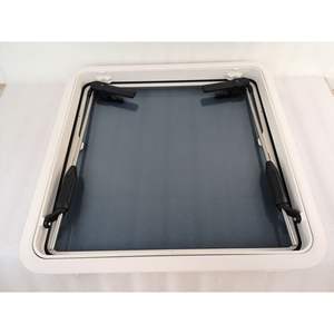 หน้าต่างกระจกนิรภัยทรงสี่เหลี่ยมผืนผ้า กรอบไนลอน สำหรับเรือยอชท์/เรือ ขนาด 630*630 มม. แบบสองแกน สำหรับโรงพยาบาล ห้องน้ำ ห้องครัว - Product Image 4