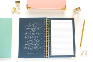 Inspirational Christian <strong>Bible</strong> Journal Notebook for Women Premium Gold Spiral-Bound Hardcover Prayer Paper Paperboard <strong>Printing</strong> - Product Image 4