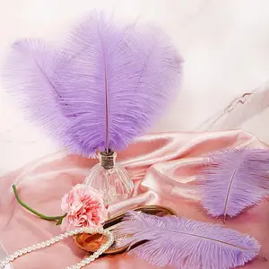 Lavender Ostrich Large Drab Feathers For Gatsby Centerpiece Supply And Wedding Feathers