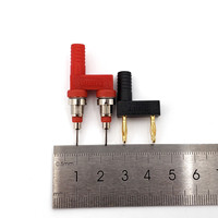 Connecteur de saut plaqué or 12 mm, mini fiche banane mâle 2 mm vers prise femelle