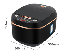 Cuisinière à riz électrique multifonctionnelle intelligente de 5 litres avec boîtier en plastique, programmable, pour usage domestique, en camping-car et en hôtel
