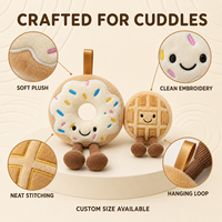 Jouets en peluche de boulangerie en boîte mystère : Personnages Donut, Gaufre, Biscuit et Croissant pour collections de détail personnalisées
