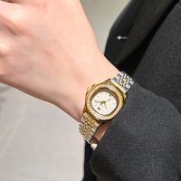 GEDI 61013 Kleid Mode Modern Diamond Damen Quarz Armbanduhr Edelstahl Wasserdichte Luxus Geschenk Lady Uhren