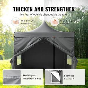 Chất lượng cao 6M glamping Lều in vải bên tường sắt khung chống cháy hình lục giác ống trong nhà ngoài trời chương trình khuyến mãi 5M bay - Product Image 2