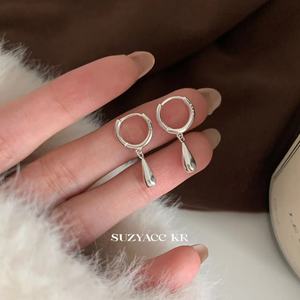 suzyacc kr Autumn Winter High-end Pure Silver Water <b>Drop</b> 520 New Simple Minimalist Style <b>Earrings</b> for Women - Product Image 1
