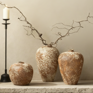 <span class=keywords><strong>Vase</strong></span> en céramique vintage artisanal <span class=keywords><strong>de</strong></span> grande taille, style Wabi-Sabi rustique Zen, pièce décorative, <span class=keywords><strong>vase</strong></span> en terre cuite, arrangement floral artisanal, hôtel - Product Image 5