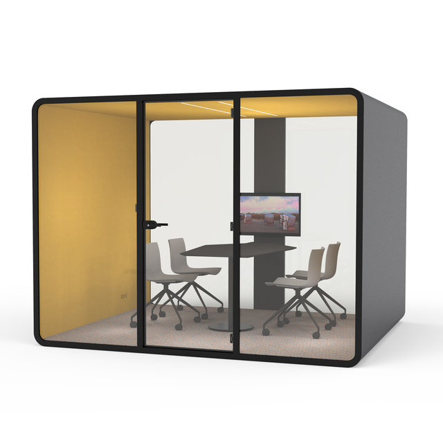 Modular Soundproof Acoustic Office Booth Pod with Aluminum Alloy Frame Modern Design for Office & Co-Working Spaces