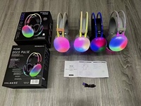 Casque de jeu rétroéclairé RVB PG580 de haute qualité avec son clair et microphone intégré, adapté aux joueurs sur PC