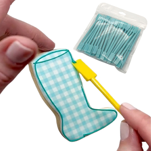 Alat Penghias Kue Plastik 2 in 1, Royal Icing Boo Boo Stick untuk Dekorasi Kue, Alat Pengikis & Pencetak Fondant Serbaguna - Product Image 2