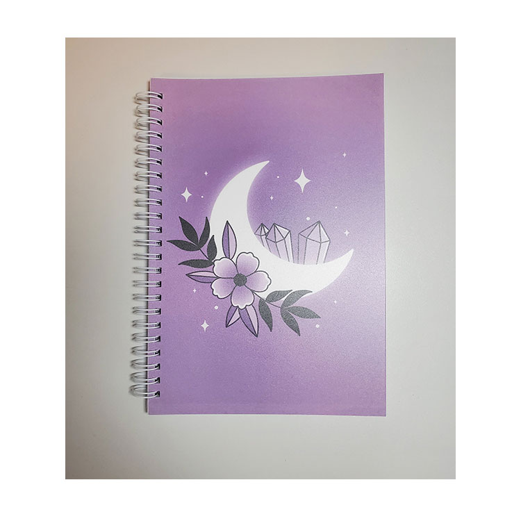 Wholesale Purple Spiral Notebook Customizable Design & PU Leather