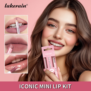 Lakerain ชุดลิปสติกเนื้อแมท + <span class=keywords><strong>ลิ</strong></span><span class=keywords><strong>ป</strong></span>กลอส + <span class=keywords><strong>ลิ</strong></span><span class=keywords><strong>ป</strong></span>กรอส3 In1ของขวัญสำหรับแต่งหน้าลิปกลอสกันน้ำออกแบบได้ตามต้องการ - Product Image 6