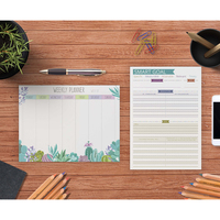 Bloc de Notas Personalizado con Lista de Tareas Diarias, Lista de Compras, Planificador Semanal, Bloc de Notas con Lista de Comestibles, Muestra Gratuita