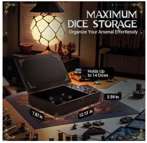 Set <span class=keywords><strong>de</strong></span> <span class=keywords><strong>Inicio</strong></span> <span class=keywords><strong>de</strong></span> Bandeja para Dados <span class=keywords><strong>DND</strong></span> Personalizada 3 en 1 con Dados Metálicos, Diario <span class=keywords><strong>DND</strong></span>, Juegos <span class=keywords><strong>de</strong></span> Mesa RPG (200 Páginas) para Jugadores <span class=keywords><strong>de</strong></span> Dungeons & Dragons - Product Image 5