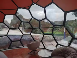 Tienda de cúpula de vidrio Geodésico de madera con energía solar ecológica para glamping y eventos al aire libre - Product Image 5