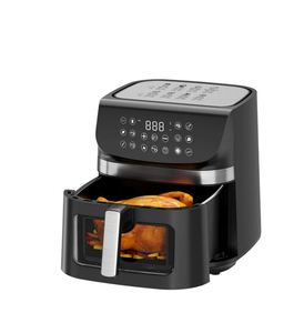 Nouvelle Conception 2026 Friteuse à Air Électrique en Acier Inoxydable Grande Capacité 9L Écran Tactile Numérique LCD Moderne pour Maison et Hôtel - Product Image 3