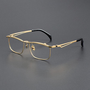 11488 Marco de titanio puro cara grande gafas de lectura de negocios para hombres patrón sólido Flip Cover Anti-Blue marcos de anteojos - Product Image 1