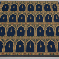Moschee-Gebetsteppich mit Filigranem Bogendesign, Schallabsorbierend, Wasserabweisend, Maßanfertigung für Städtische Moscheen und Hauptgebetsräume