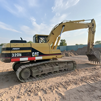 Excavatrice Caterpillar d'occasion de haute qualité, modèle 320B, 20 tonnes, haute performance, 100 kW, capacité de godet de 1,2 m, pour la construction