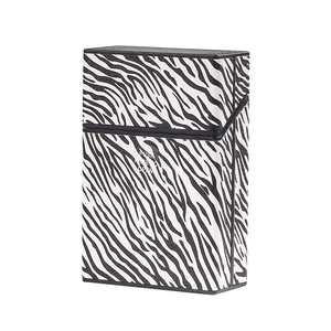 Boîte à cigarettes en plastique à motifs zébrés <span class=keywords><strong>de</strong></span> 20 épaisses, étui à cigarettes masculin anti-pression et anti-humidité à boucle d'emballage entier - Product Image 6