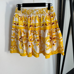 Nouveau <span class=keywords><strong>t</strong></span>-<span class=keywords><strong>shirt</strong></span> court à col en V pour <span class=keywords><strong>femme</strong></span> avec taille nouée et ensemble de jupe imprimée à motif <span class=keywords><strong>vintage</strong></span> à manches courtes - Product Image 6