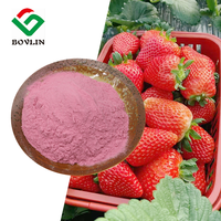 Poudre de fraise, extrait de fruit de qualité alimentaire naturel avec vitamine, lyophilisé, emballage en fût