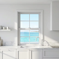 Ventanas de Doble Hoja con Doble Acristalamiento en Negro/Blanco, Estándar Australiano AS2047 AS1288 AS2088, Aptas para Hoteles y Villas