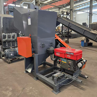 Broyeur de plastique HDPE avec cloisons insonorisées, machine industrielle de broyage de déchets plastiques