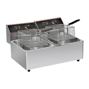 220V Électrique Combinaison Cuisinière En Acier Inoxydable Plat Teppenyaki <span class=keywords><strong>Plancha</strong></span> & Plaque Friteuse Panier pour Hôtels Et Restaurants - Product Image 5