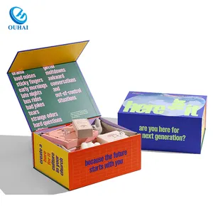 Fabricante de papelão rígido reciclável personalizado, caixa de embalagem magnética rígida, caixas de presente dobráveis de luxo com tampa magnética