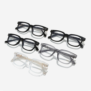 Montatura Ottica Retrò per Donna, Occhiali Anti Luce Blu, Alta Qualità in Acetato e Metallo, Struttura con Perni, Montature Quadrate di <span class=keywords><strong>Design</strong></span> per Uomo - Product Image 5
